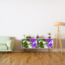 Purple Flowers Floral Self Adhesive Sticker For Cabinet