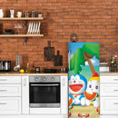 Doremon And Dorami Anime Self Adhesive Sticker For Refrigerator