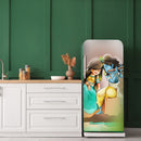 Beautiful Krishna And Radha Self Adhesive Sticker For Refrigerator