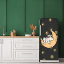 Shinchan on Moon Anime Self Adhesive Sticker For Refrigerator