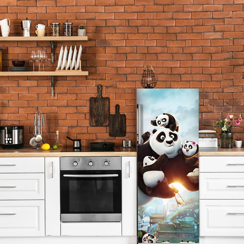 Panda Anime Self Adhesive Sticker For Refrigerator