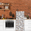 White Gold 3D Self Adhesive Sticker For Refrigerator
