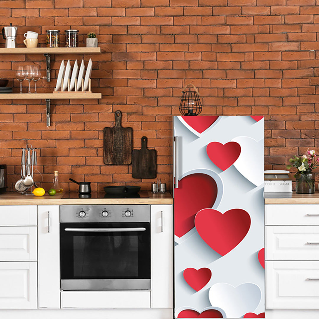 3D Heart Self Adhesive Sticker For Refrigerator