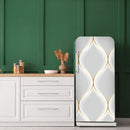 Gold White 3D Self Adhesive Sticker For Refrigerator