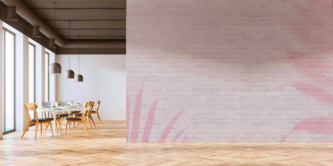 Floral Shades Brick Wallpaper