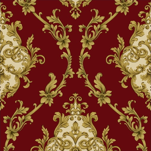 Golden Era Decorative Maroon Damask Wallpaper Myindianthings