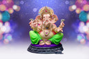 Ganpati In Green Dhoti Self Adhesive Sticker Poster