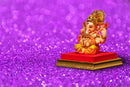 Ganpati In Pink Background Self Adhesive Sticker Poster