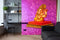 Ganpati Pink Background Background Self Adhesive Sticker For Wardrobe