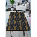 Golden Black Art Self Adhesive Sticker For Table