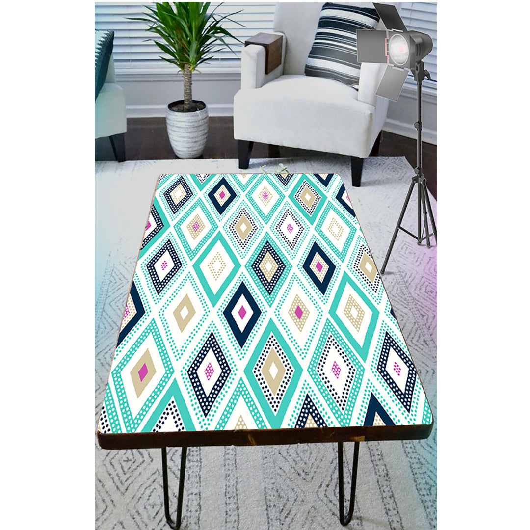Diamond Shape Indian Art Self Adhesive Sticker For Table