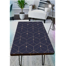 Golden Line 3D Art Self Adhesive Sticker For Table