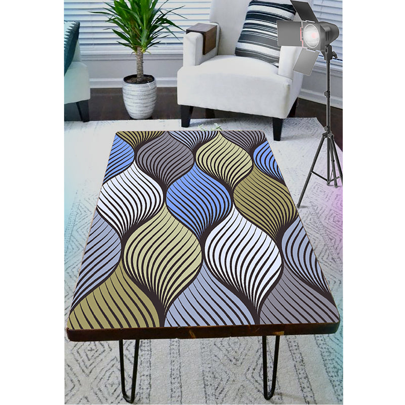 Colourful Shaded leafs Art Self Adhesive Sticker For Table