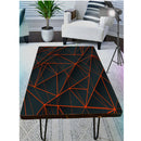 Red Rays 3D Art Self Adhesive Sticker For Table