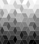 Gray Shaded Diamond Shape 3D Art Self Adhesive Sticker For Table