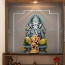Ganpati Grace Pooja Room Wallpaper