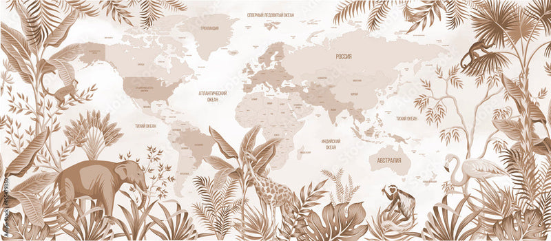 Geographic Grandeur Map Wallpaper