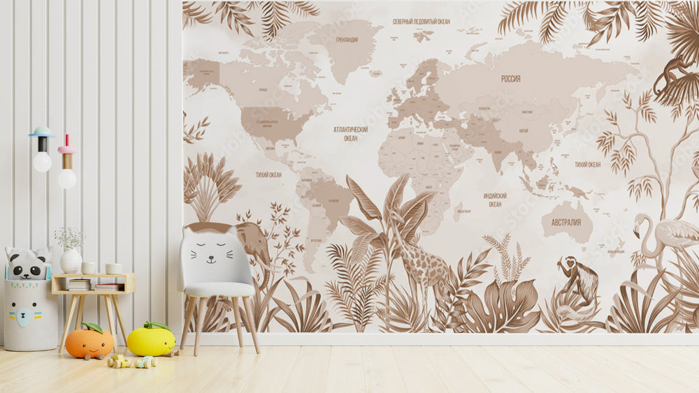 Geographic Grandeur Map Wallpaper