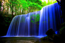 Glowing Blue Waterfall wallpaper for wall