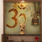 Glowing Golden Om Pooja Room Wallpaper
