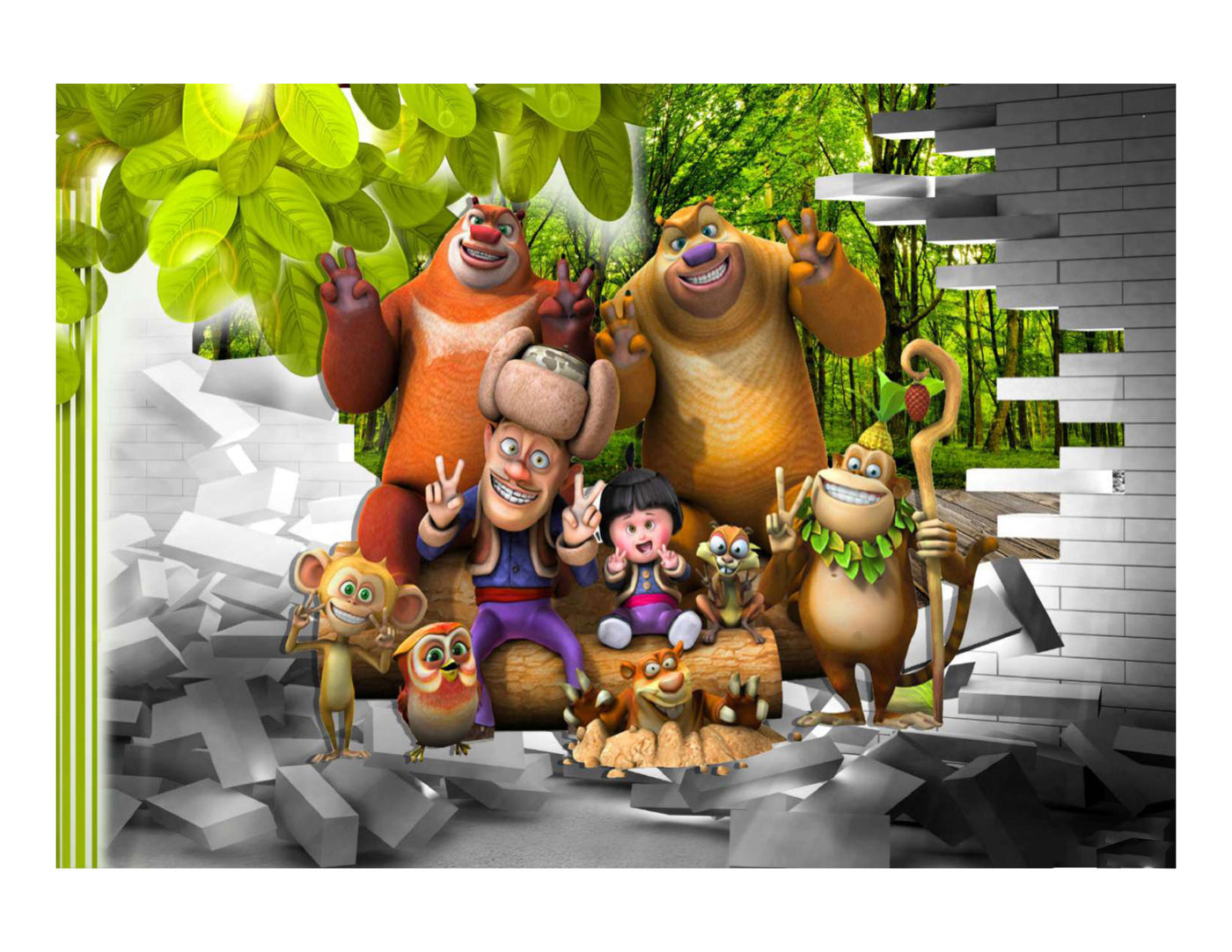 Animated Cartoon For kids wall covering