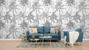 Grey Tropical Pattern Wallpaper