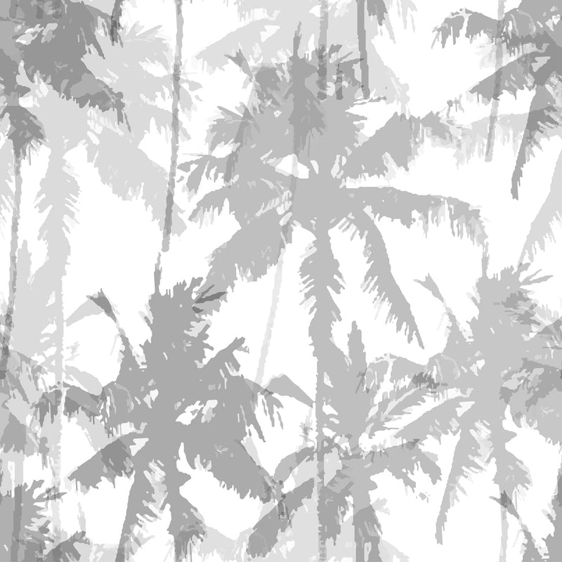 Grey Tropical Pattern Wallpaper