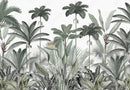 Grey Tropical Wallpaper