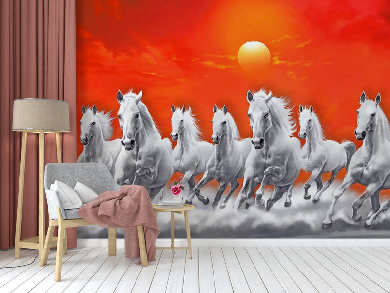 Beautiful Sunset View Horse Wallpaper