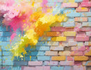 Holi Vibes Brick Wallpaper