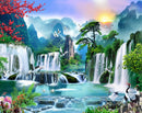 Mountain Waterfall Customised Wallpaper