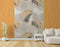 Orange Textured Leaves wall covering