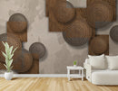Wooden Textured Chakra wall covering