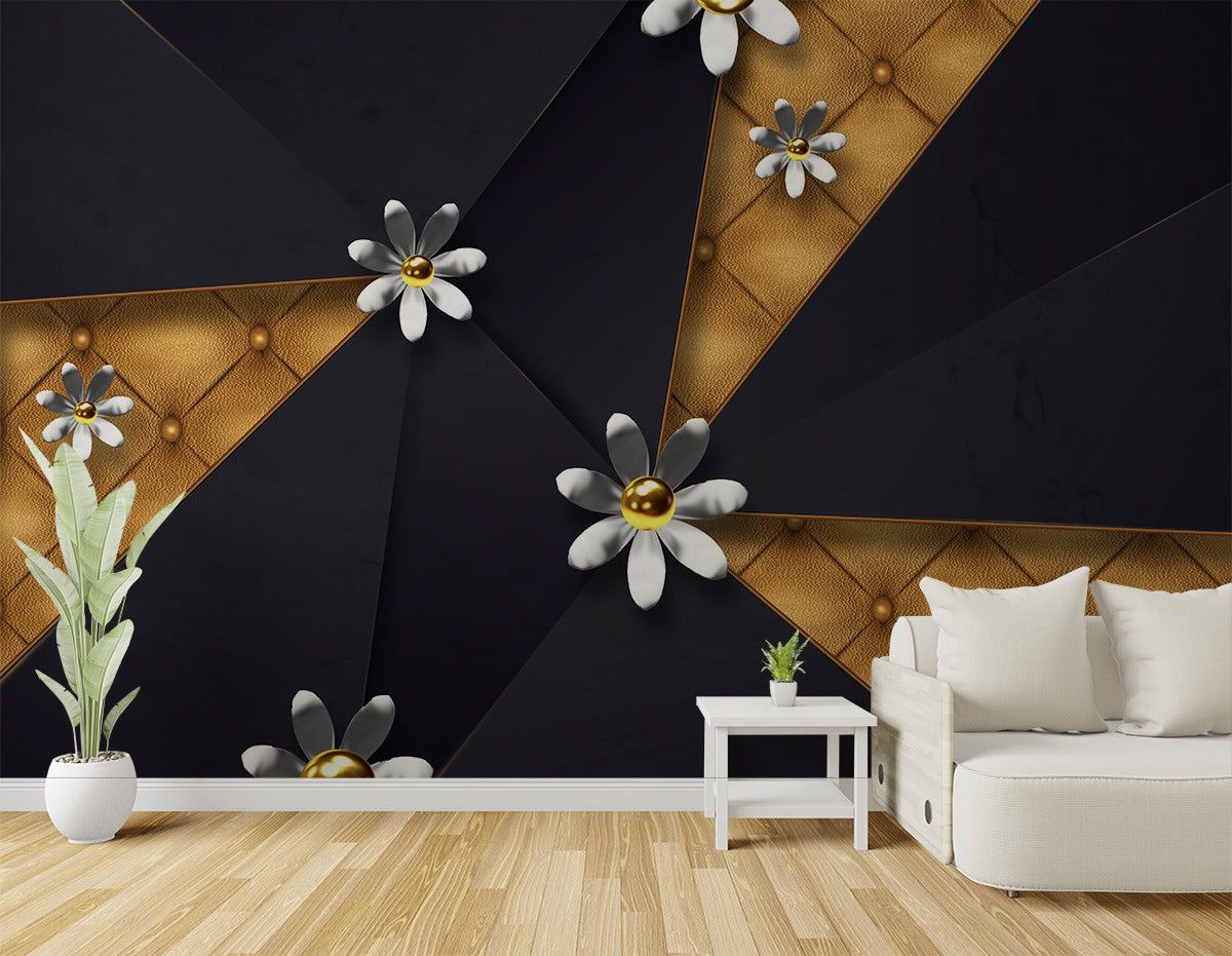 Brown Black Matt Finish wall covering