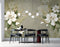 White Lily Flower Butterfly Sitting On It wallpaper for wall