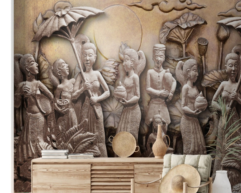 People In A group Sculpture for wall