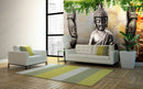 Vintage Hands , Buddha & Colorful Leaves Wallpaper for wall