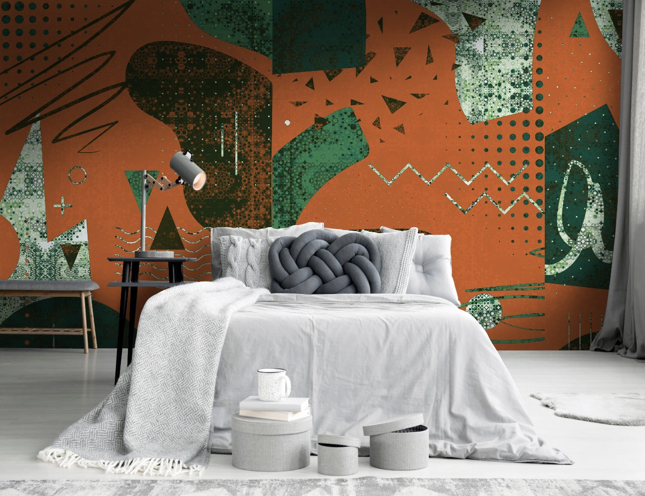 Nongeometrical Undefined Shapes Modern Wallpaper for wall