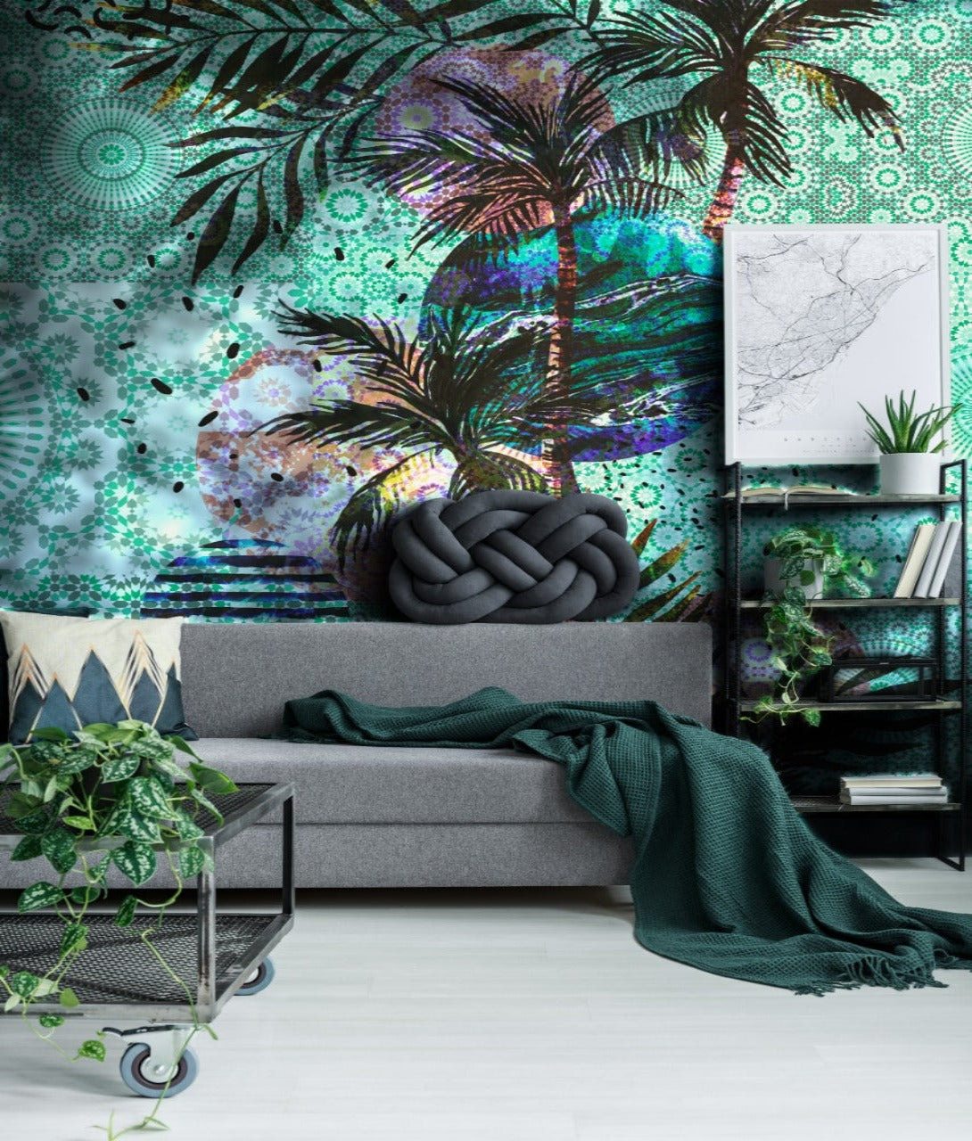 Shades Of Green Palam trees Wallpaper for wall