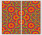 Pink Orange Indian Pattern, Set Of 2