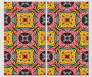 Pink Yellow Indian Pattern, Set Of 2