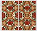 Orange Brown Indian Pattern, Set Of 2