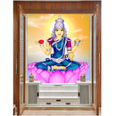 Laxmi In Blue Shaded Saree Self Adhesive Sticker Poster