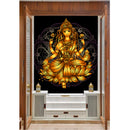 Golden Laxmi Art Self Adhesive Sticker Poster