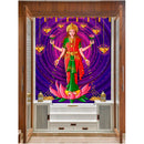 Standing Laxmi In Green Saree Self Adhesive Sticker Poster