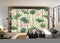 Pink Lotus With Green Leafs Painting Self Adhesive Sticker For Wardrobe