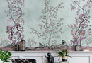 Leafy Lantern chinoiserie wallpaper