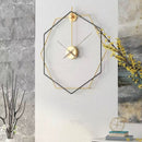 Black And Gold Hexagon Wall Clock