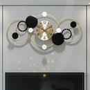 Golden Rings Wall Clock