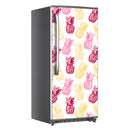 Colourful Pineapple Art Self Adhesive Sticker For Refrigerator